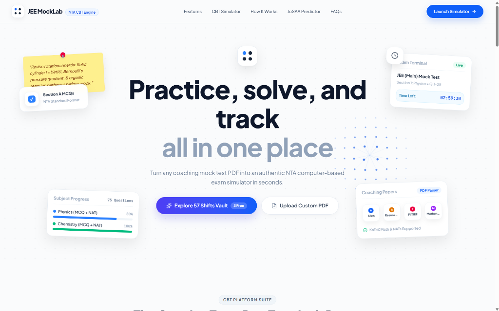 JEE MockLab Production Platform